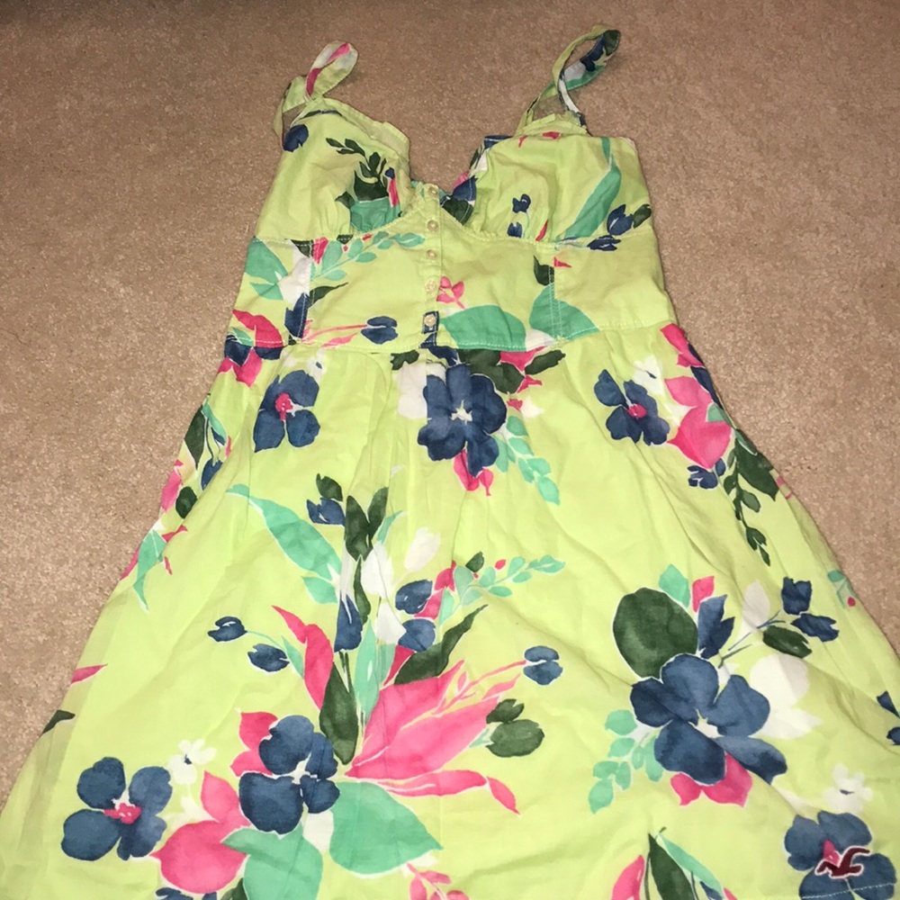 Green floral dress
